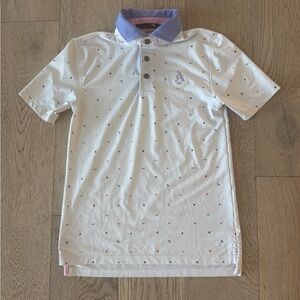 Greyson Boys Polo Shirt Large White Purple